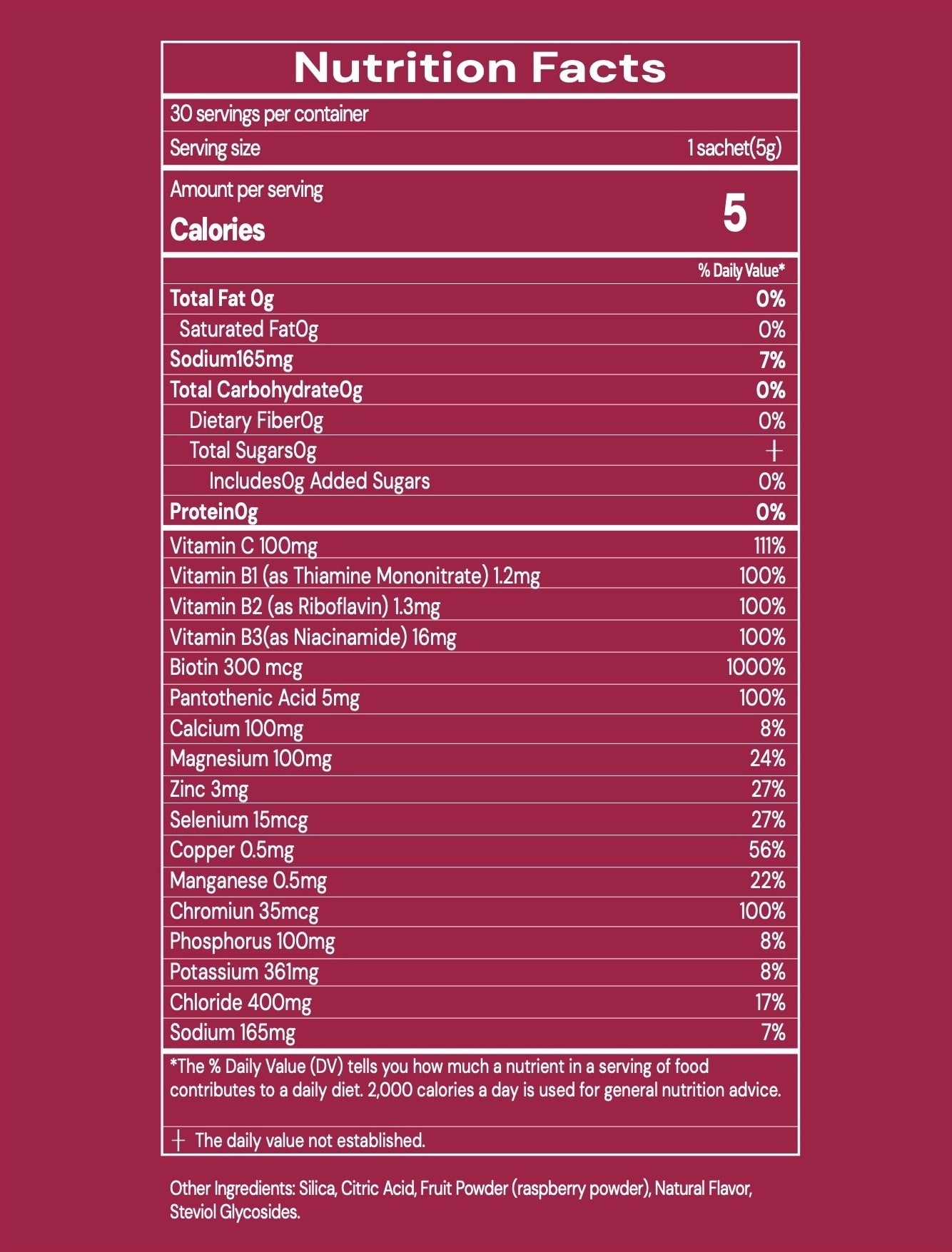 Raspberry Electrolytes (30 Sachets)