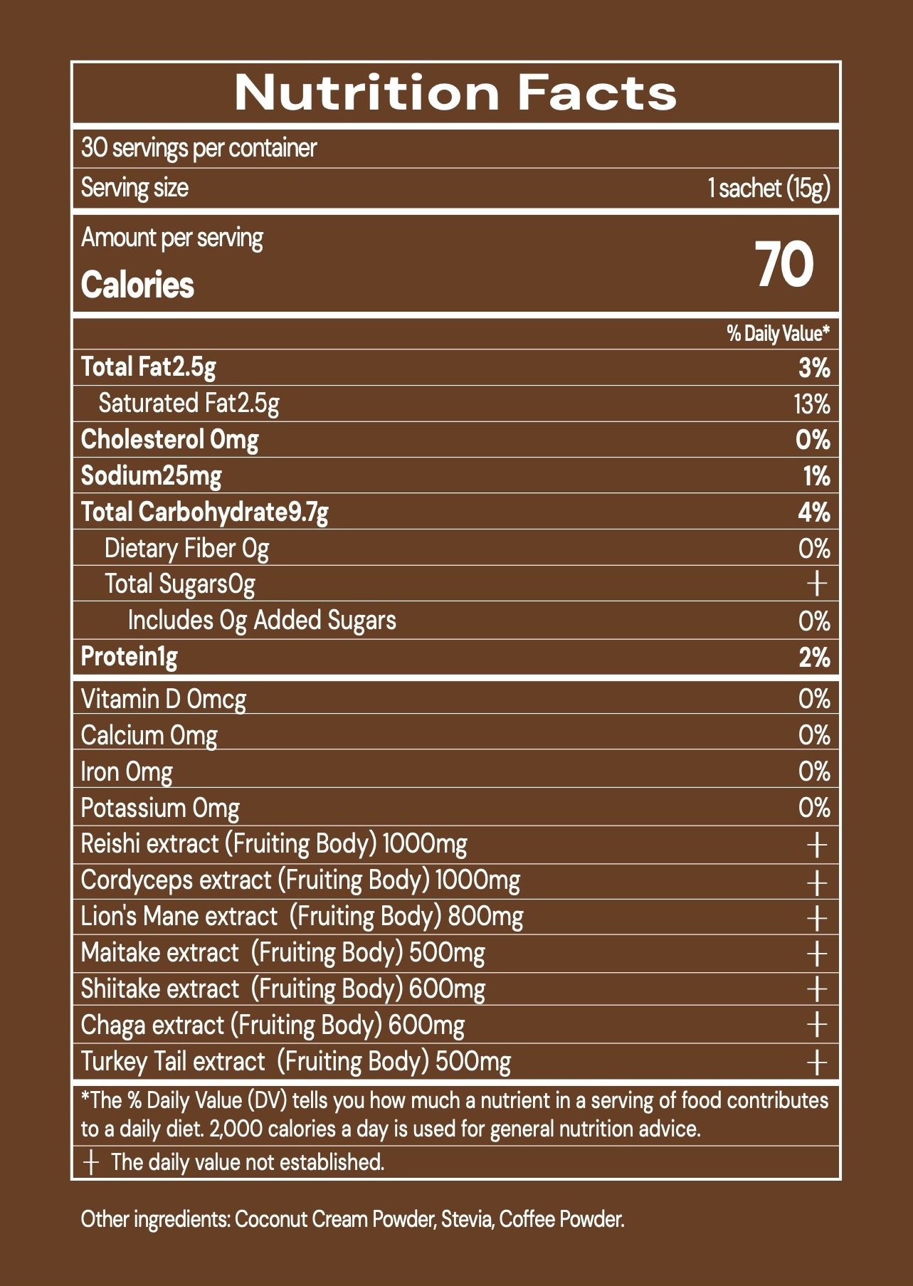 Mushroom Coffee Latte (30 Sachets)