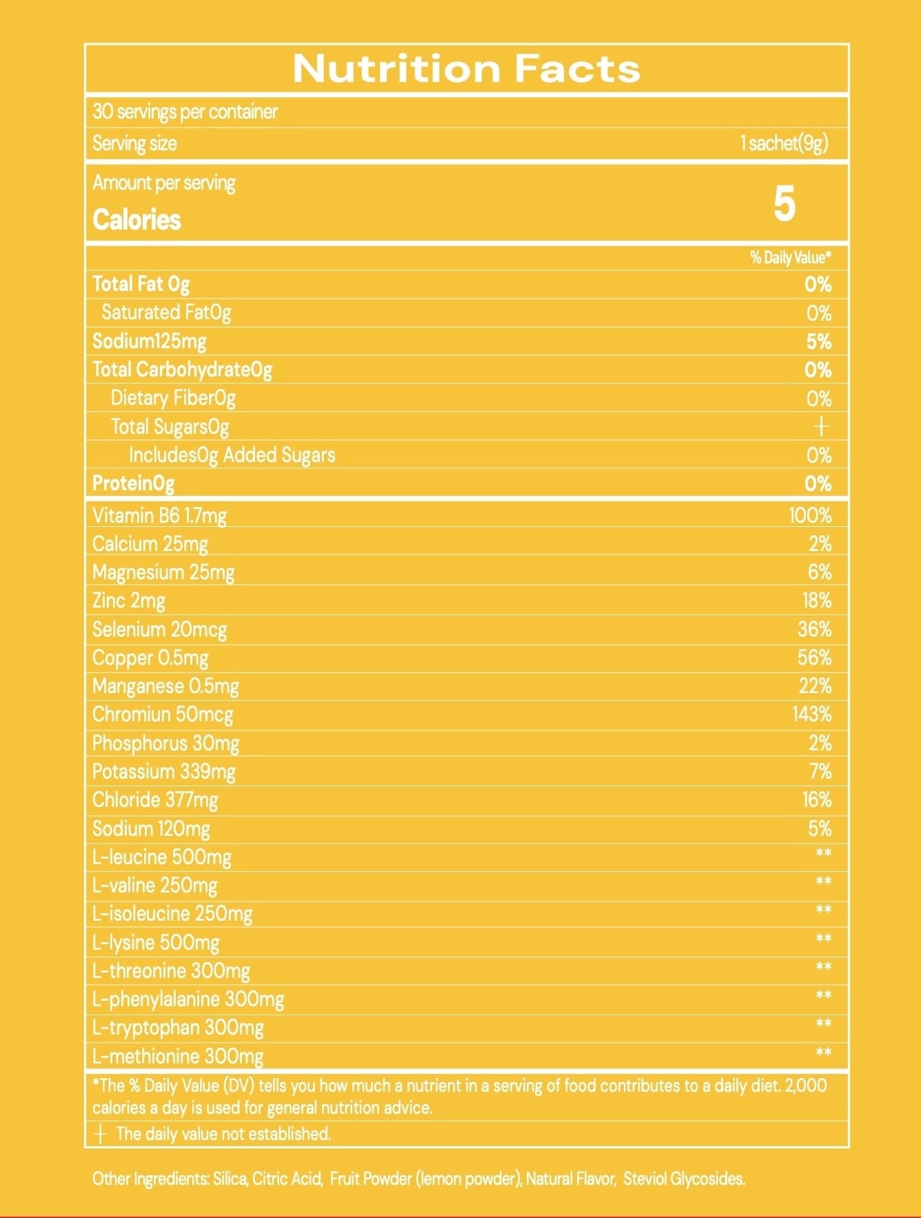 Lemon Electrolytes – Rich in Amino Acids (30 Sachets)